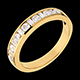 gifts woman wedding ring yellow gold semi paved channel settin