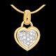 women framed heat with diamond paving yellow gold 26 car