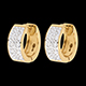 gold jewelry diorama earrings paved yellow gold 20 diamonds