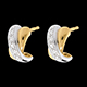 buy tandem earrings paved yellow and white gold 12 dia