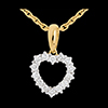jewelry Laced heart pendant with diamonds - 0.25 carat - 14 diamonds