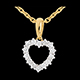 gift women laced heart pendant with diamonds 25 carat 14 diam