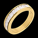 gift women semi paved wedding ring yellow gold channel settin