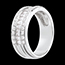 gifts women Heiress half eternity ring white gold paved - 1 carat - 44 diamonds