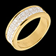 gifts woman wedding ring semi paved gold double channel settin