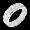 gifts Half eternity ring white gold semi paved-double channel setting - 1.5 carat