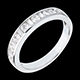 present wedding ring white gold semi paved channel setting