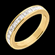 gift woman wedding ring yellow gold channel setting carat di