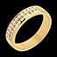 weddings Half eternity ring gold semi-paved double channel - 0.36 carat - 24 diamonds