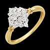 sell Rhombus ring paved - 0.33 carat - 16diamonds