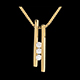 gift women diapason trilogy necklace yellow gold diamonds