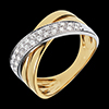 on line sell Bejewelled Yellow and White Gold Atrial Ring - 0.26 carats - 26 Diamonds