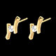 gift apostrophe earrings yellow gold 31 carat