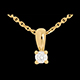 present diamond drop pendant yellow gold