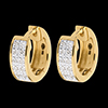 gifts woman Diorama earrings paved yellow gold  - 24 diamonds