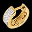 gold jewelry Diorama earrings paved yellow gold  - 24 diamonds