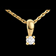 women diamond bow pendant yellow gold