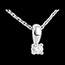 gifts women Diamond bow pendant white gold