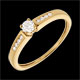 on line sell octave solitaire ring yellow gold 21 carat 9diamon
