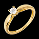 buy solitaire tapered ring yellow gold 26 carat