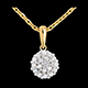gifts pendentif kaleidoscope pave diamants 19 diamants