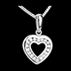 weddings pendentif coeur en abyme mm or blanc pave 18 diama
