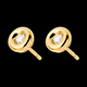 buy boucles oreilles calice diamants puce or jaune mm