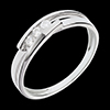 sell White Gold Bipolaire Trilogy Ring - 3 Diamonds