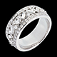 gift women bague imperatrice or blanc diamants carats