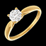 weddings Elegance ring 18K yellow gold paved - 7diamonds