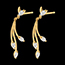 buy Two Gold and Diamond Floral Luxury Earrings