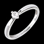 sales on line Solitaire tapered semi-prong 18K white gold