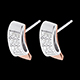 sell on line paved white gold pink gold earrings 21 carat
