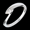 on line sell Solitaire cove ring 18K white gold