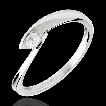 sell on line Solitaire cove ring 18K white gold