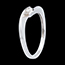gifts woman Solitaire cove ring 18K white gold