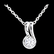 gift woman pendentif mousqueton diamant or blanc 34 carats