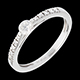 gift solitare round diamond white gold paved 33 carat