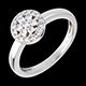 gift rosette ring white gold paved 26 carat