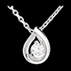gift woman diamond teardrop pendant white gold 21 carat