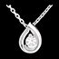 gift woman Diamond teardrop pendant-white gold - 0.21 carat