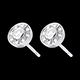 women button earrings white gold 25 carat