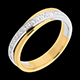 gift wedding ring yellow gold white gold semi paved 17
