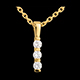 gift women pendentif totem trilogie gm or jaune 24 carats dia