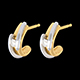 jewelry boucles oreilles bipolaire orjaune or blanc