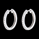 gift hoops semi paved white gold 26 diamonds