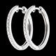 gift semi paved hoops white gold 32diamonds