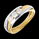 sales on line interlocking trilogy ring yellow and white gold 53