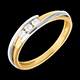 sell on line fusion trilogy ring yellow gold white gold 3diamon