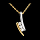 gifts woman aerial diamond trilogy necklace yellow and white g